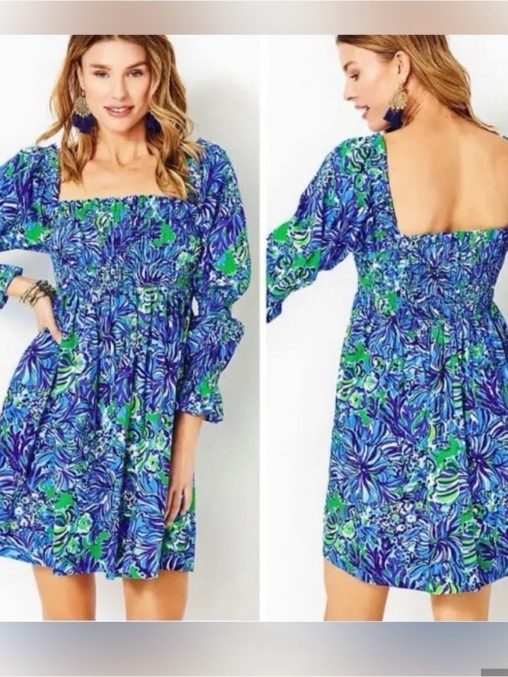Lilly Pulitzer Beyonca Baby Doll Dress in Abaco Blue